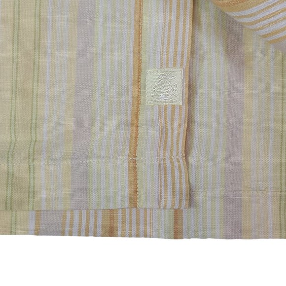 Tommy Bahama Shirt Mens Large Yellow Linen Short Sleeve Relax Tropical Camp - Picture 6 of 9